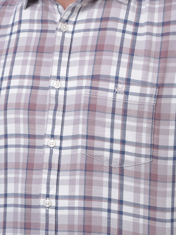 Pink Checked 100% Cotton Shirt