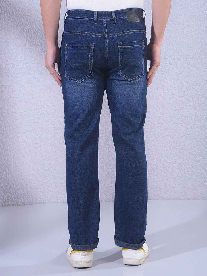 Deep Blue Straight Subtle Fade Jeans