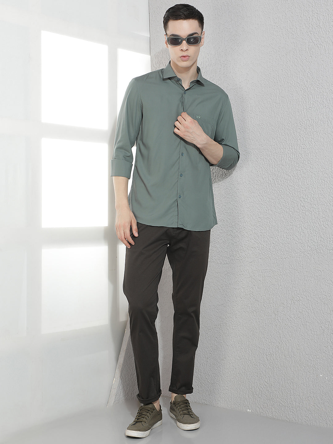 Dapper Sage Green Modal Shirt
