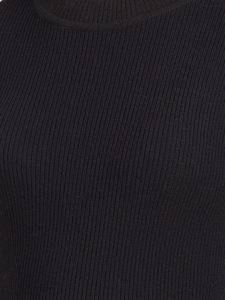 Black High Neck Sweater