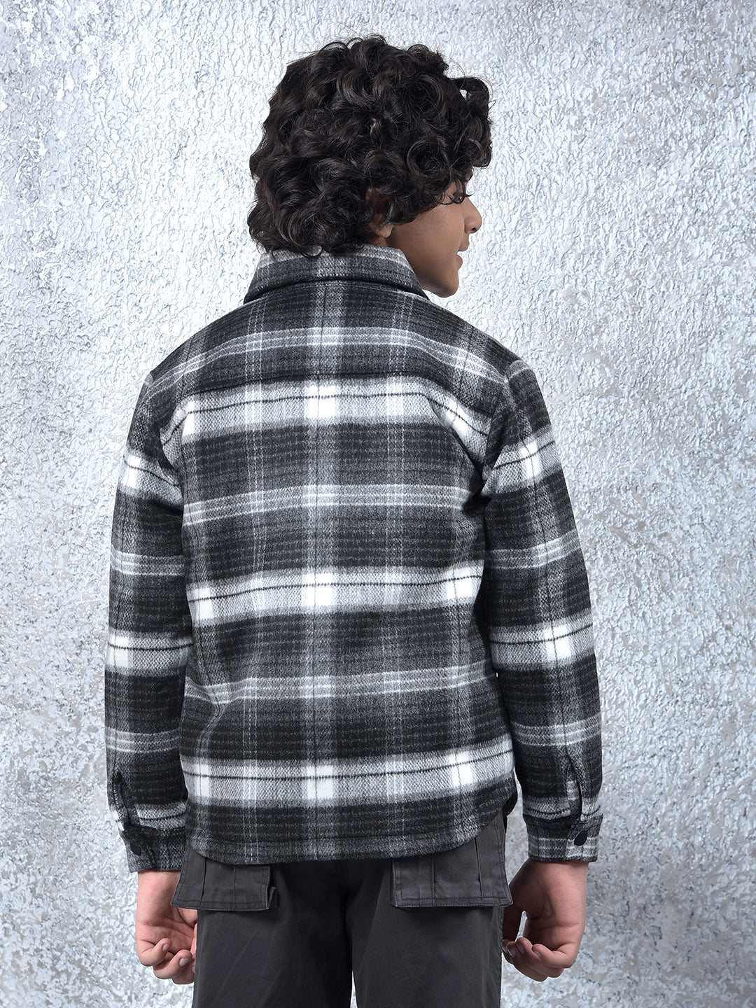 Refined Black Patterned Shacket