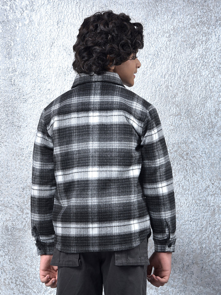 Refined Black Patterned Shacket
