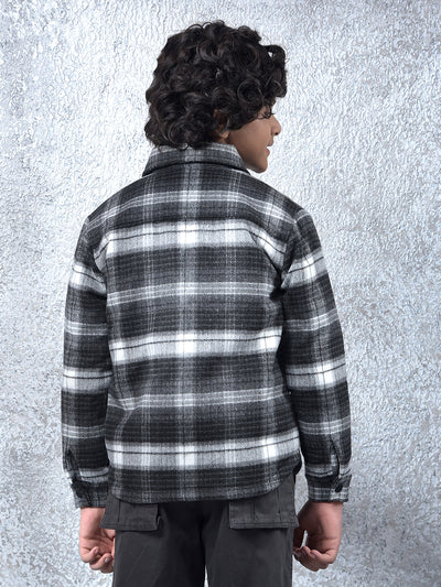 Refined Black Patterned Shacket