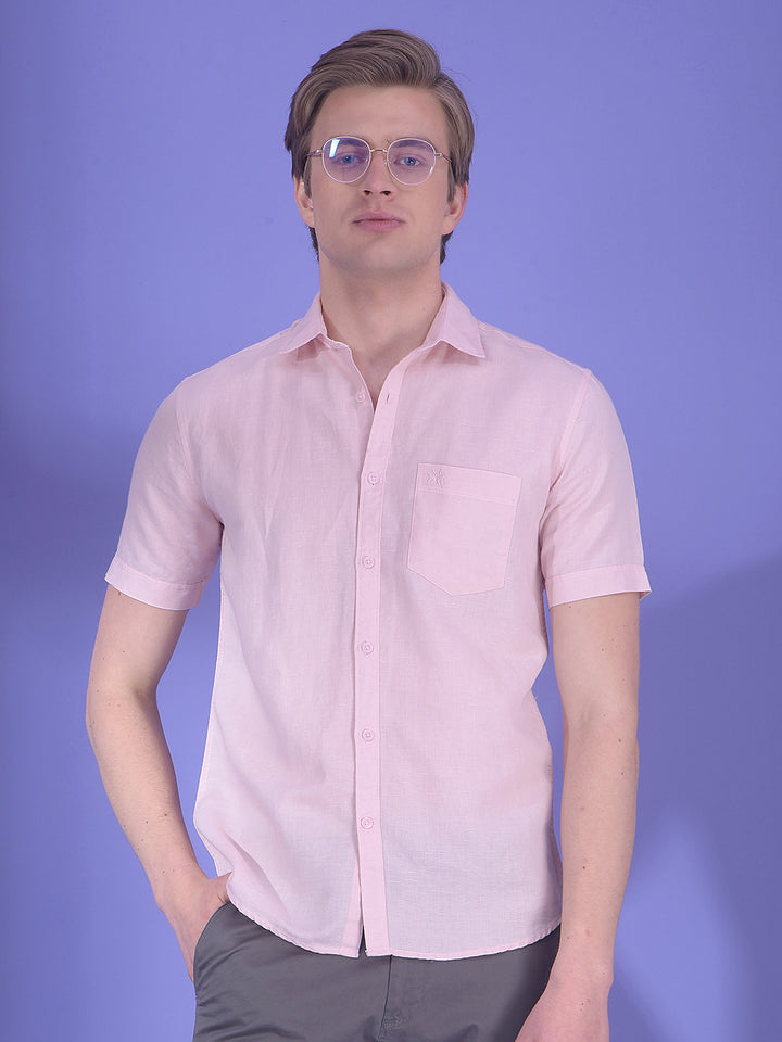 Peony Blend Pink Linen Shirt