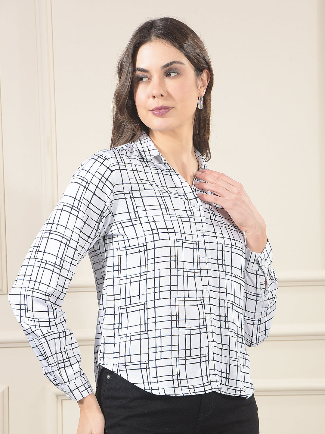 Relaxed Snow White Printed Shirt