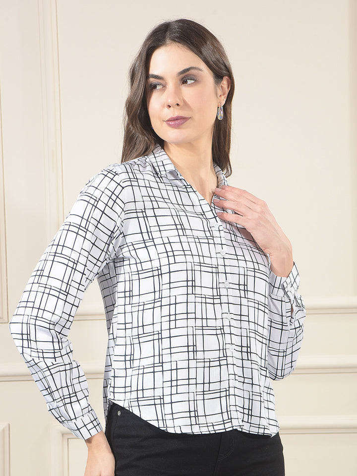 Relaxed Snow White Printed Shirt