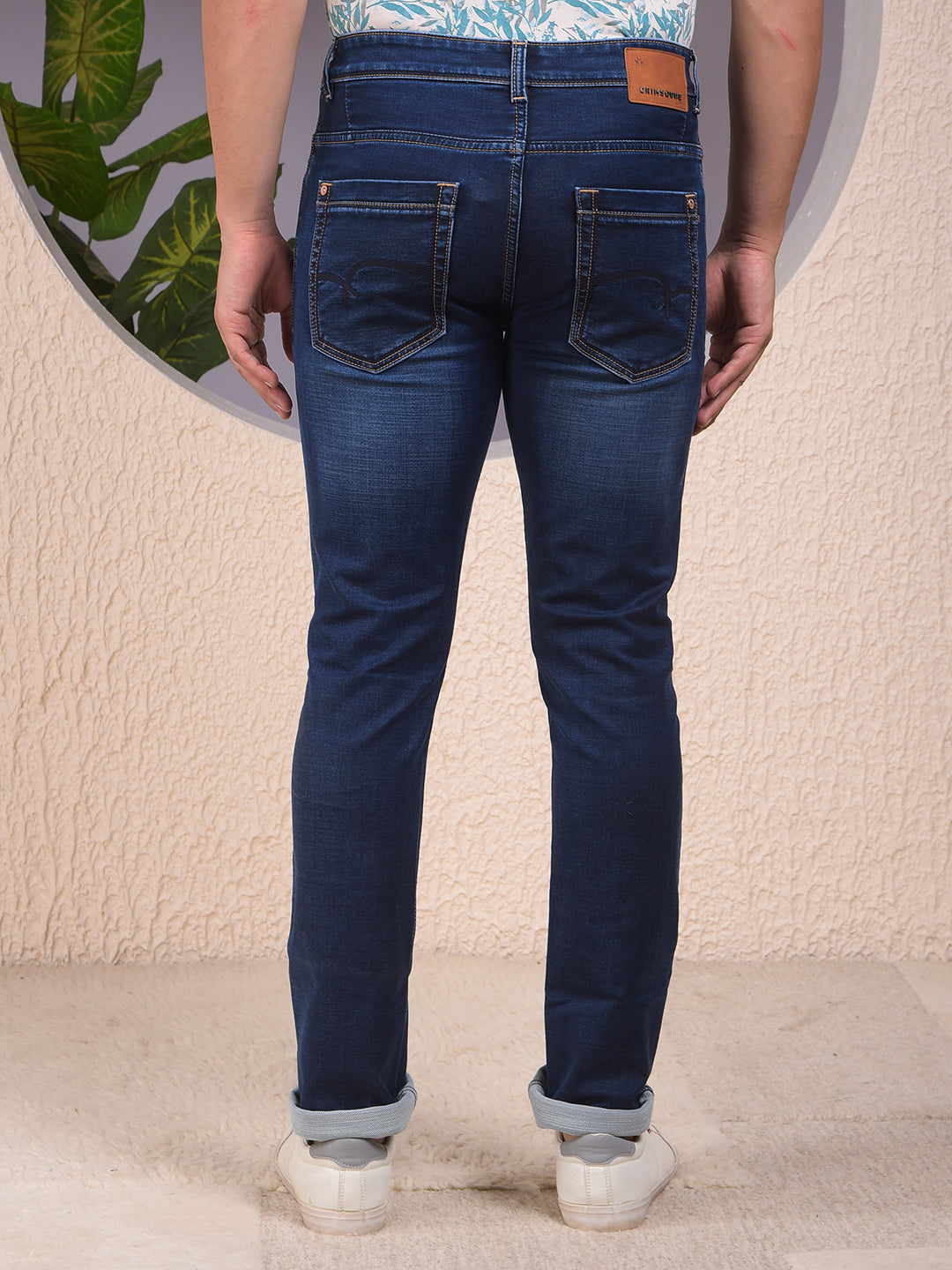 Urbanedge Slim Dark Wash Blue Jeans