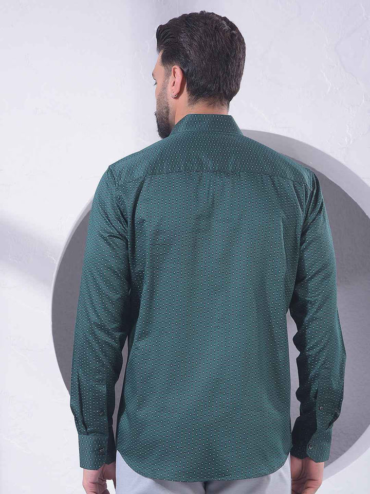 Green Abstract Print Shirt