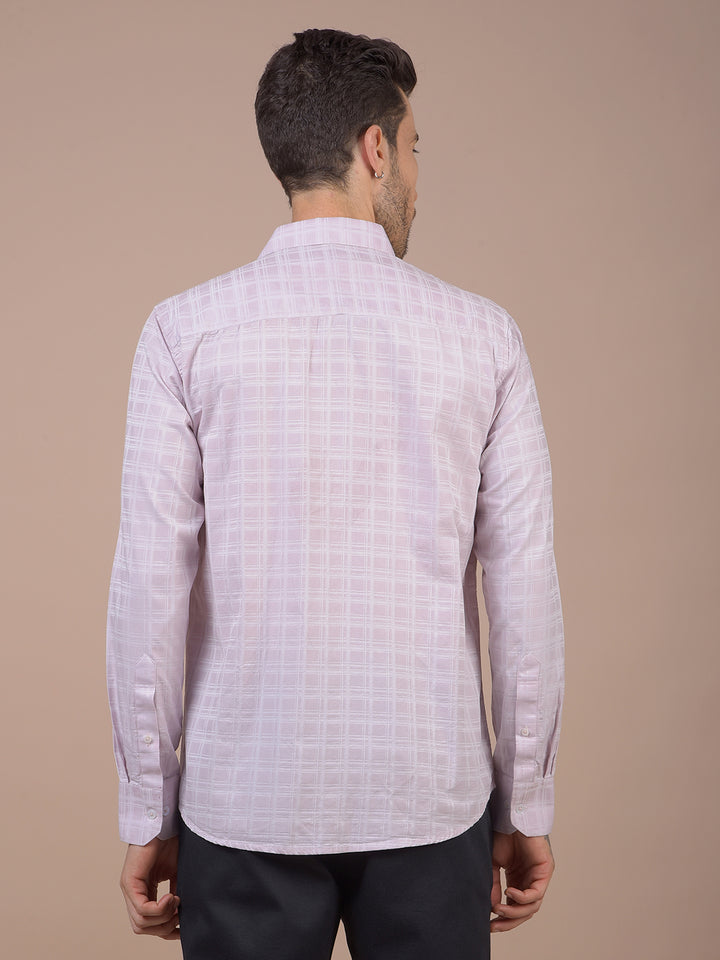 Pink Checked 100% Cotton Shirt