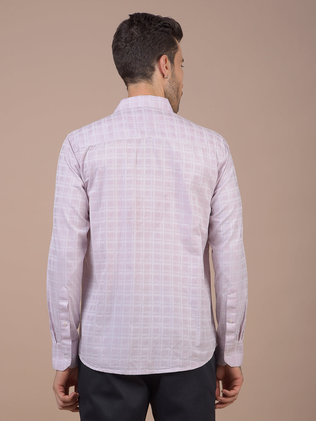 Pink Checked 100% Cotton Shirt