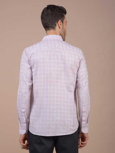 Pink Checked 100% Cotton Shirt
