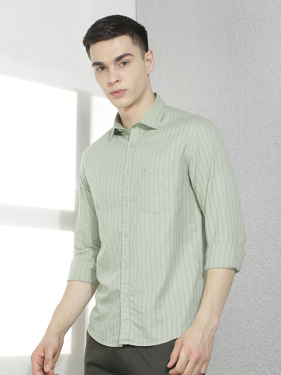 Green Striped Shirt