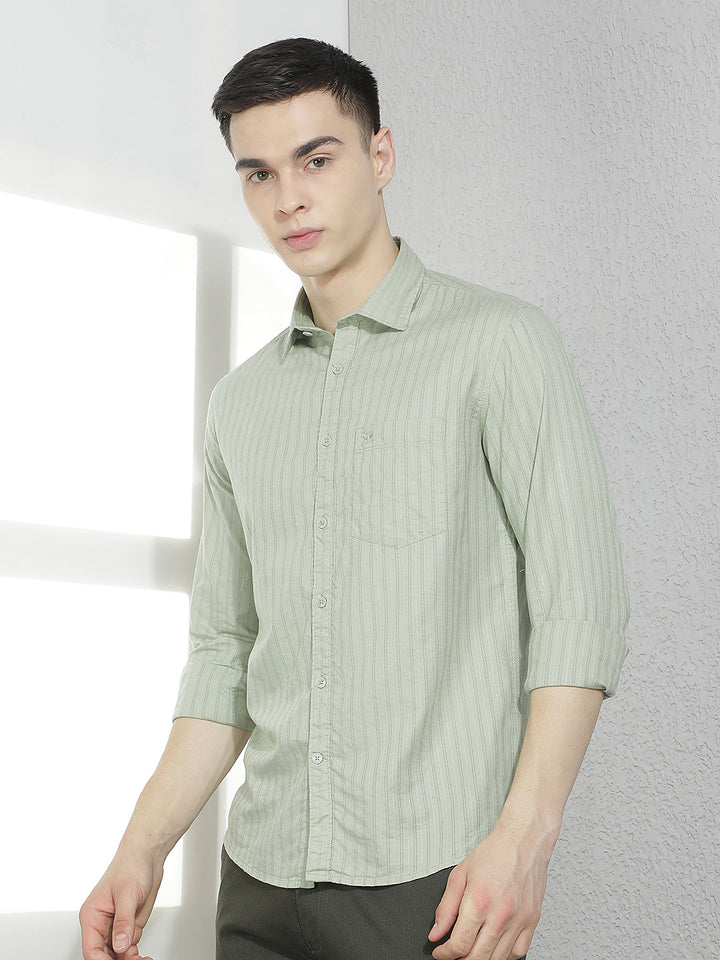 Green Striped Shirt