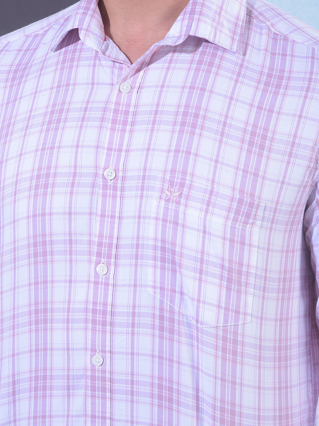 Pink Checked 100% Cotton Shirt