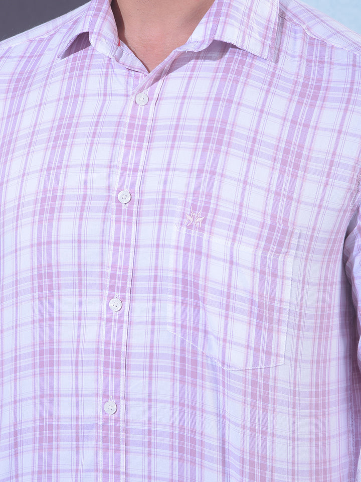 Pink Checked 100% Cotton Shirt