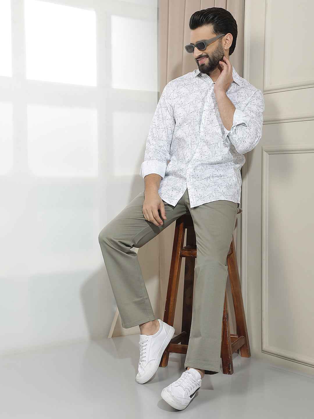 Olive Straight Trousers
