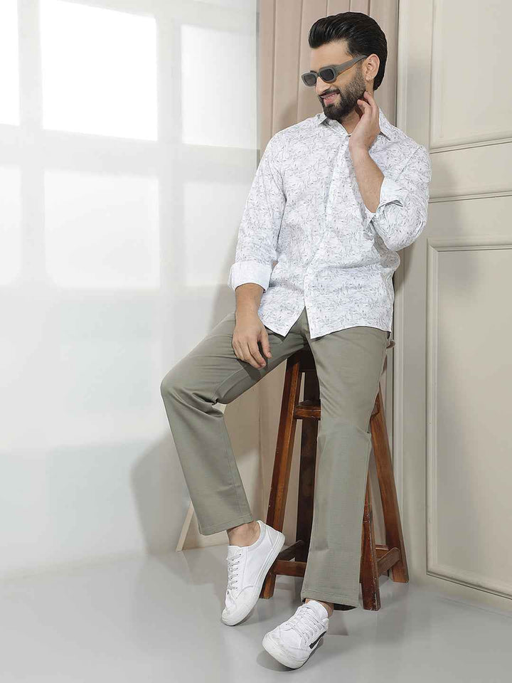 Olive Straight Trousers