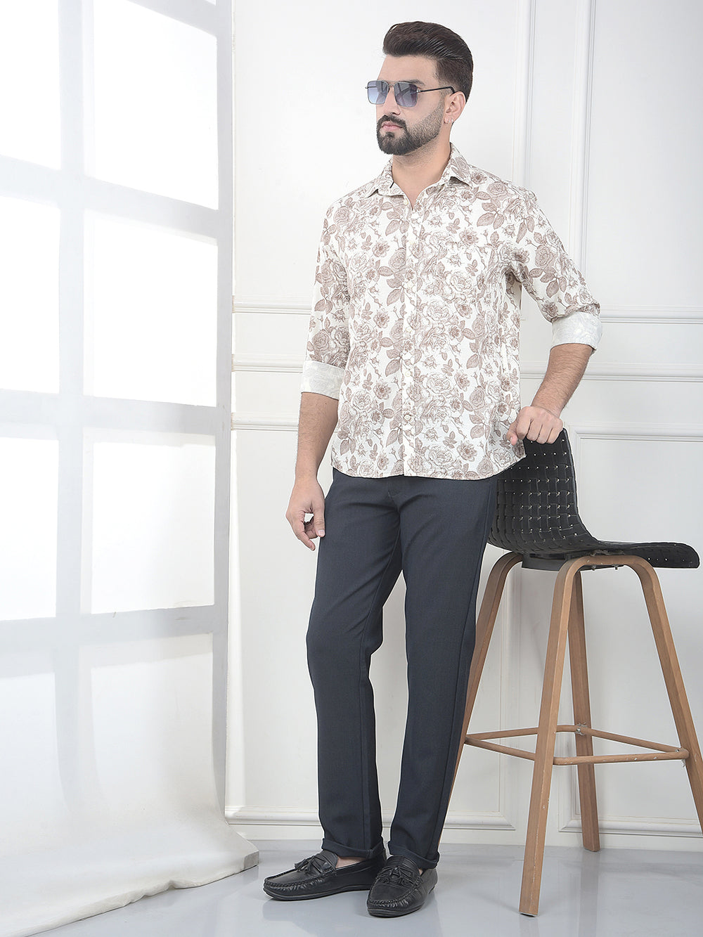 Black Checked Trousers