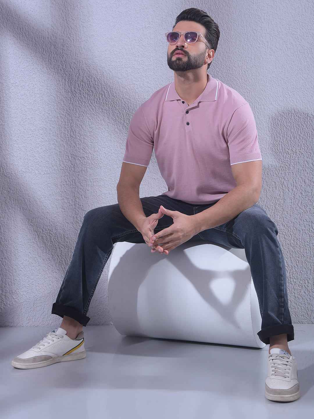 Trendy Blush Pink Polo T-Shirt