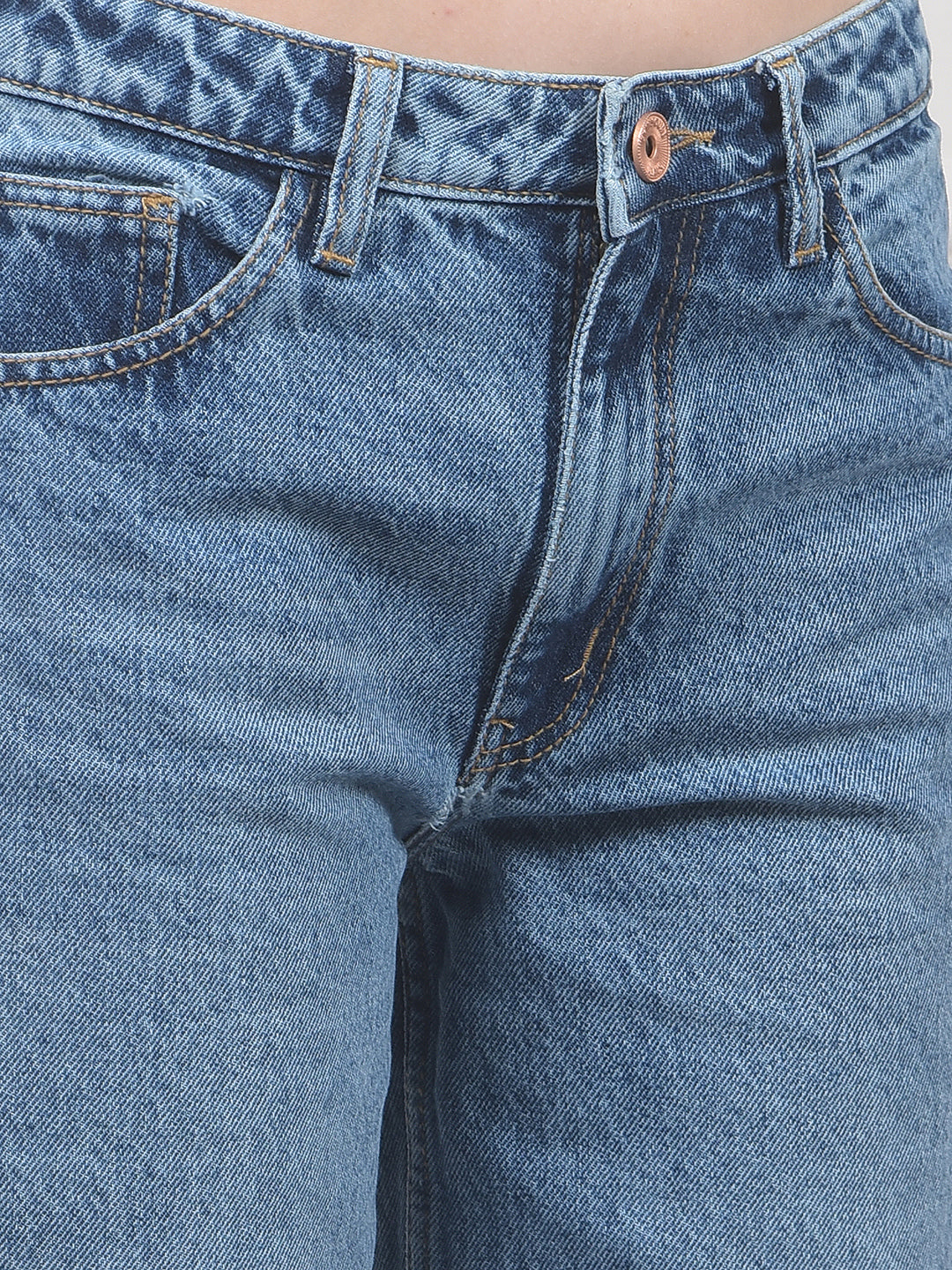 Effortless Blue Wide-Leg Jeans