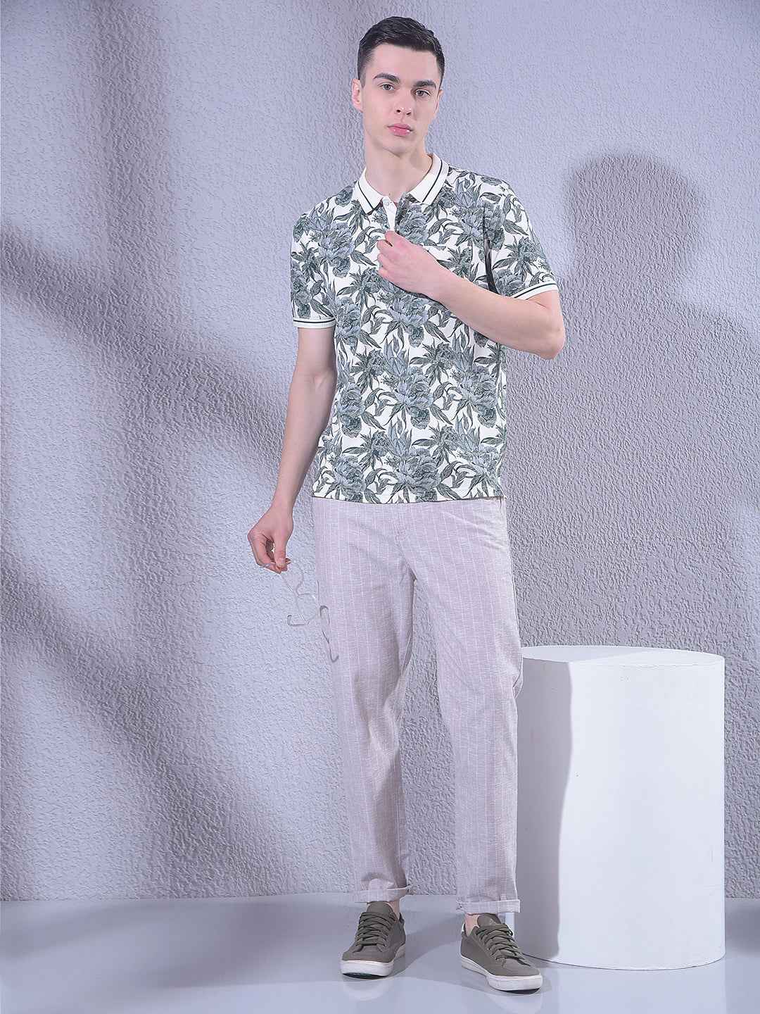 Green Floral Print T-Shirt