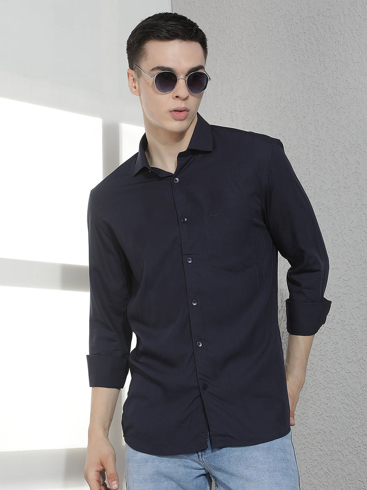 Vogue Deep Navy Modal Shirt