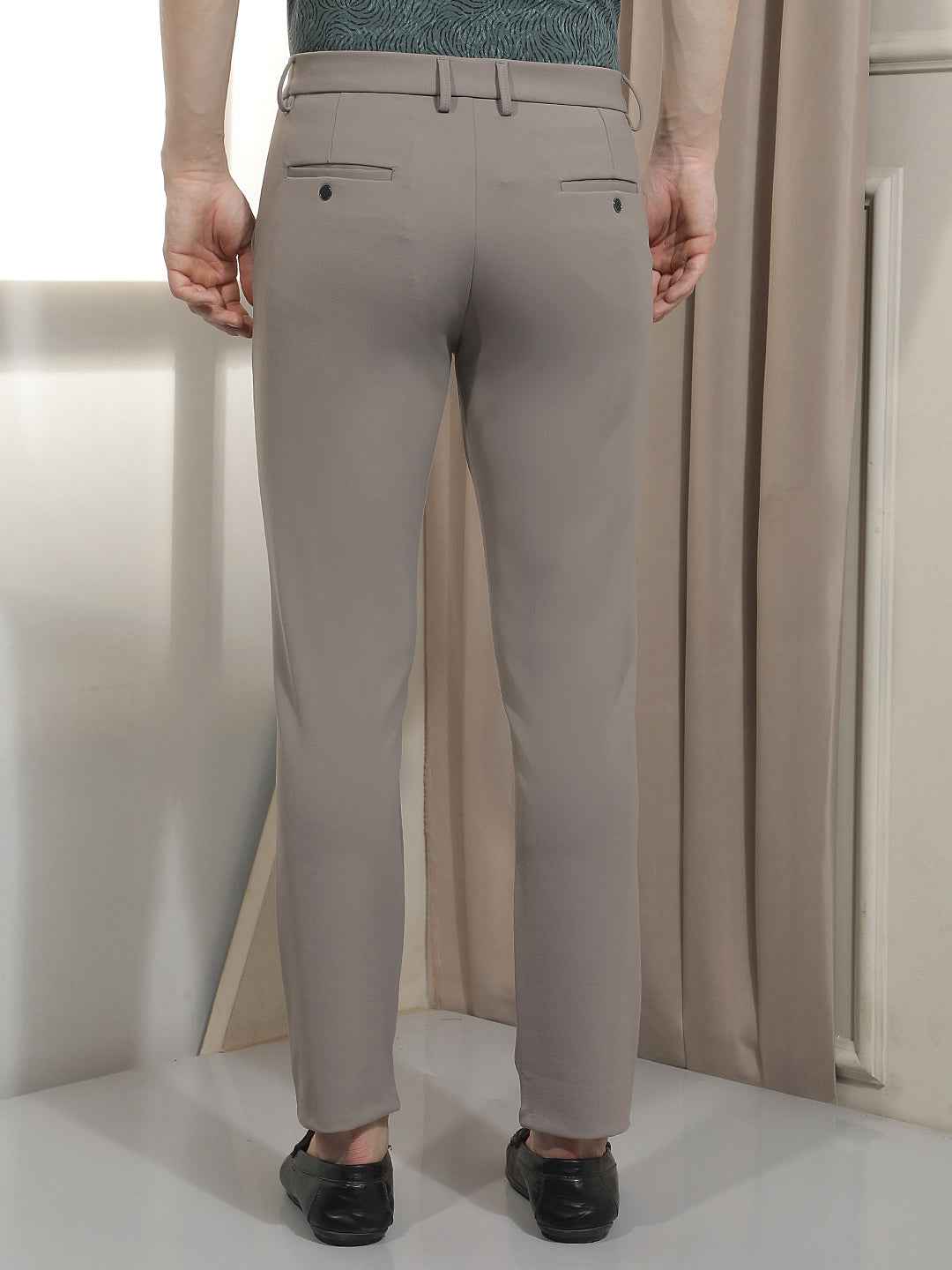 Soft Beige Knitted Comfort Trousers