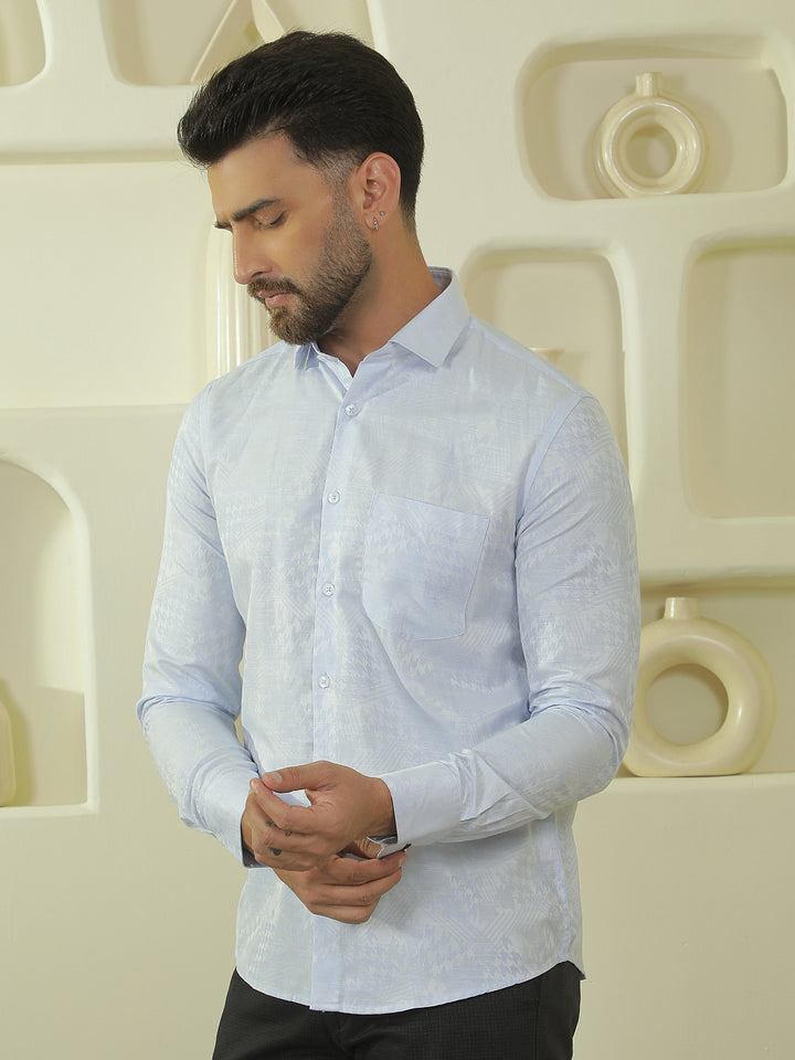 Essential Royal Blue Printed Shirt
