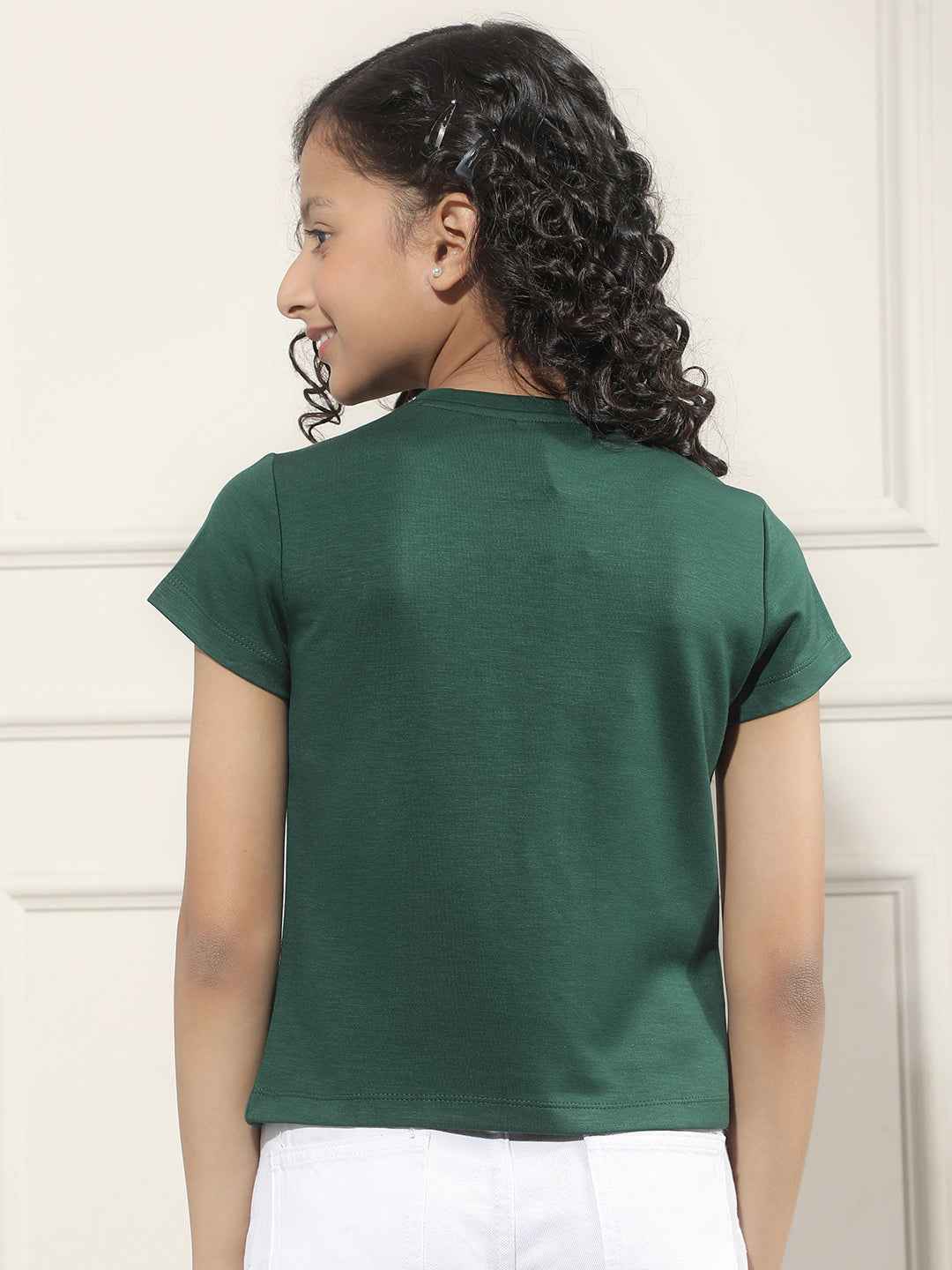 Sleek Green Crop T-Shirt