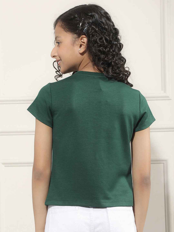 Sleek Green Crop T-Shirt