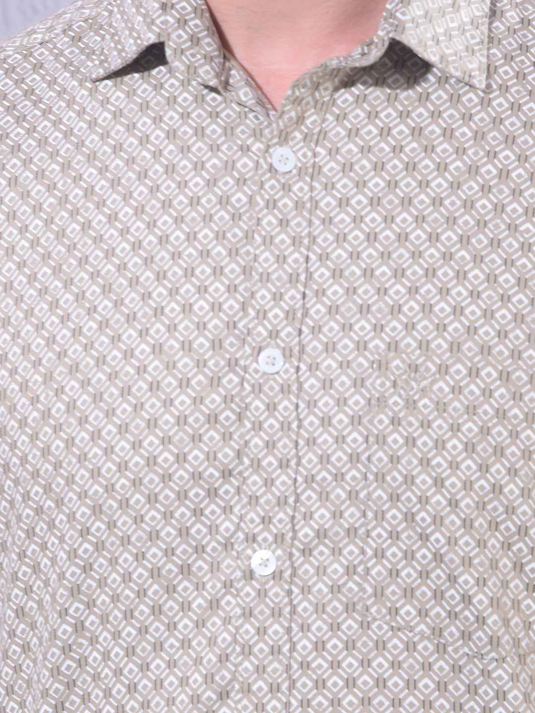 Brown Printed Shirt