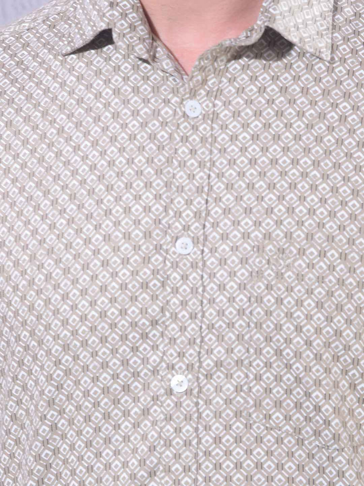 Brown Printed Shirt