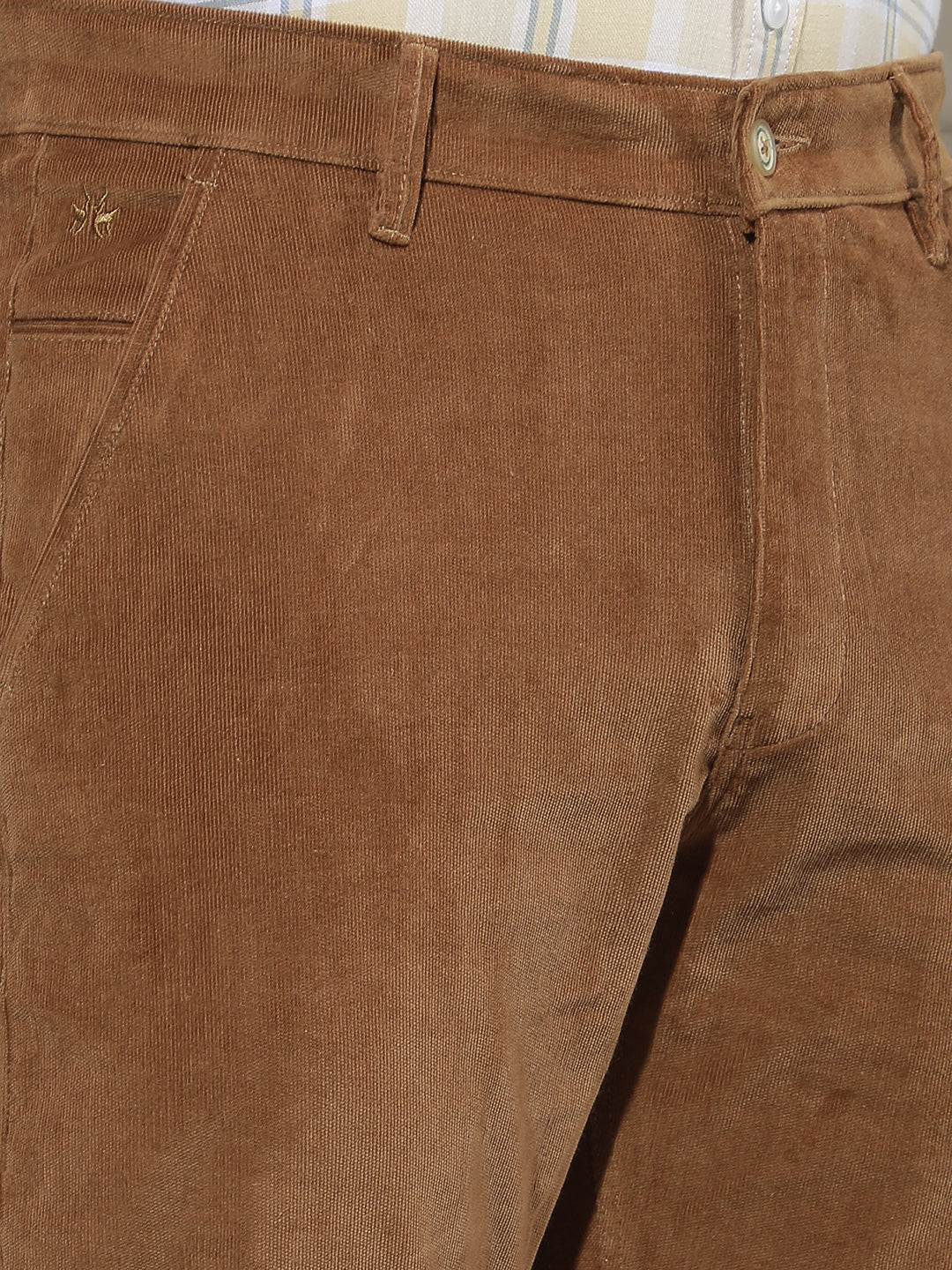 Sleek Mocha Brown Corduroy Trousers