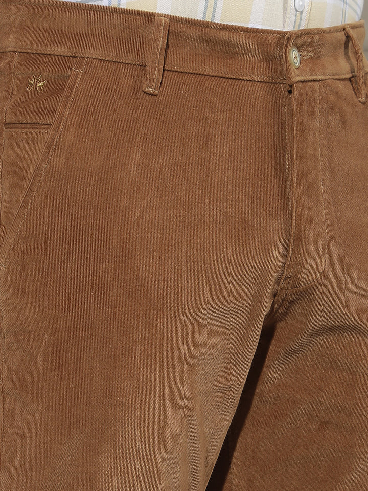 Sleek Mocha Brown Corduroy Trousers
