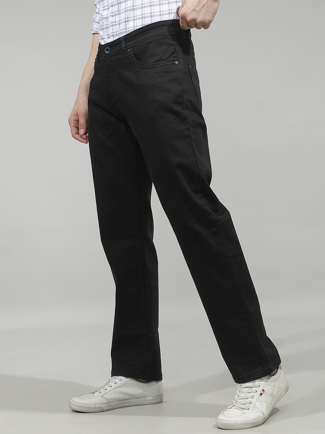 Chic Obsidian Black Straight Jeans