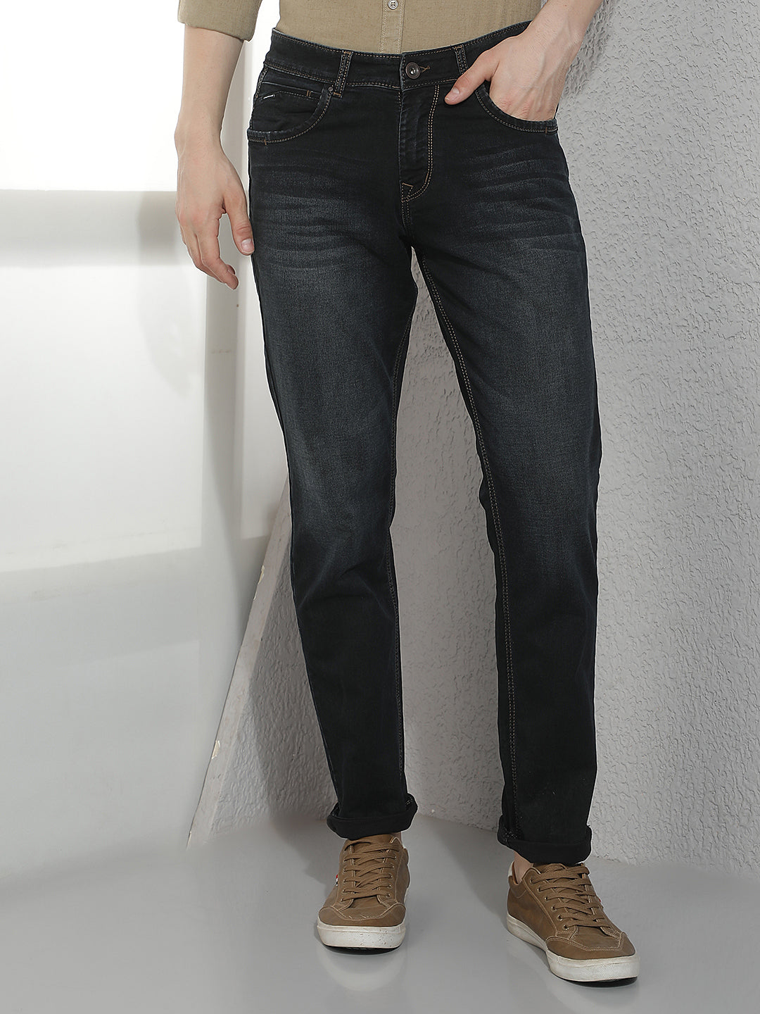 Modern Blue Stretch Casual Jeans