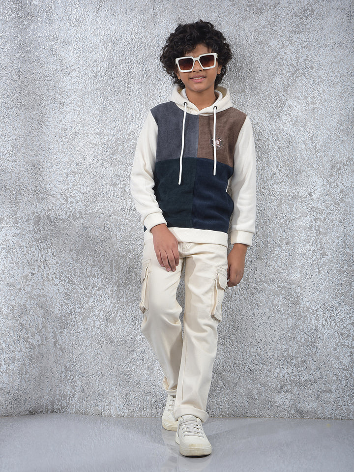 Color-Block Hooded Neck Sweatshirt