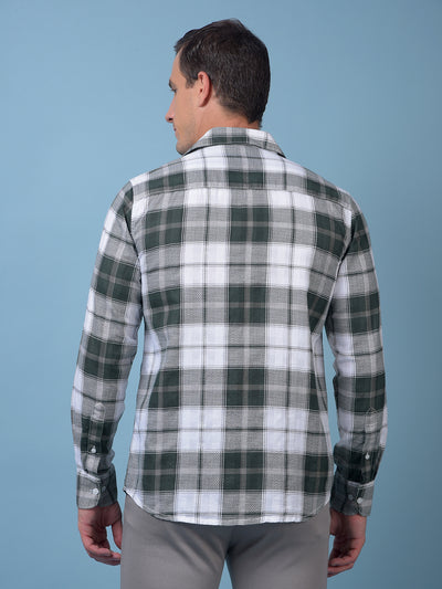 Green Checked 100% Cotton Shirt