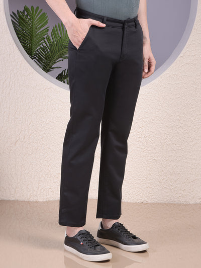 Dapper Black Straight Trousers