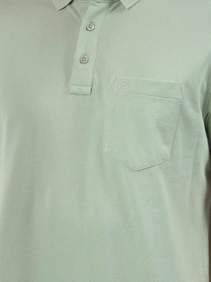 Green Polo Neck T-Shirt