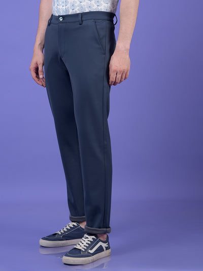 Navy Blue Knitted Trousers