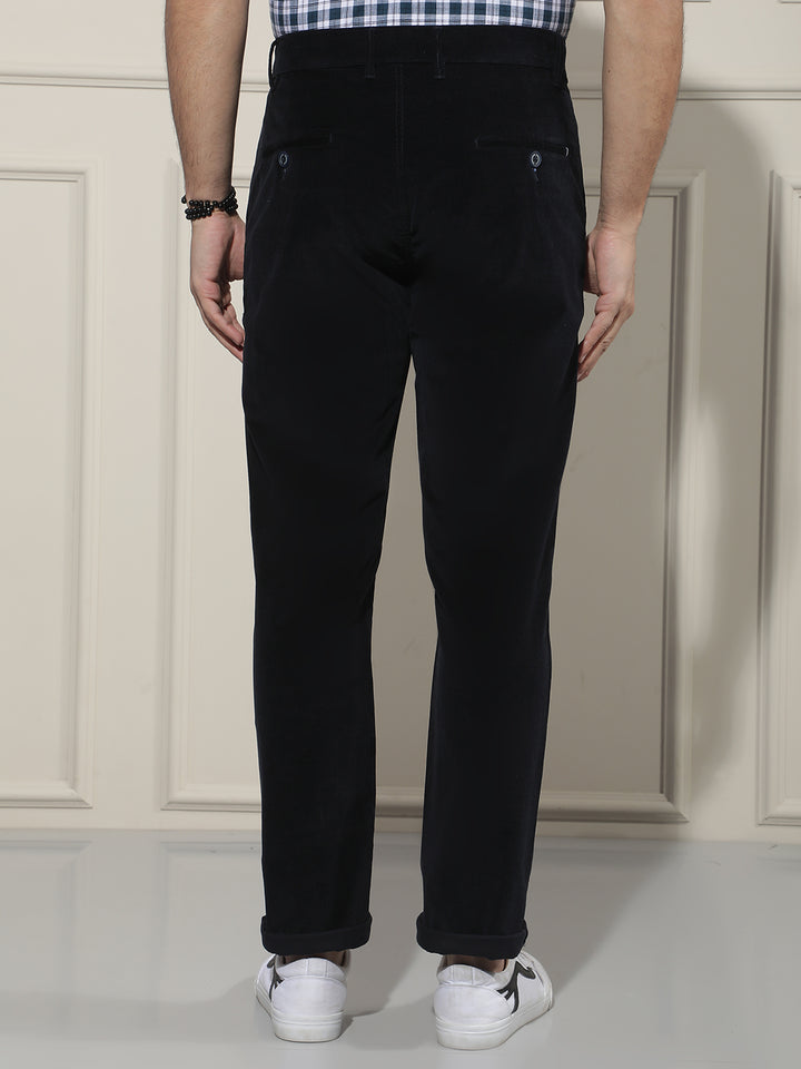 Navy Blue Corduroy Trousers