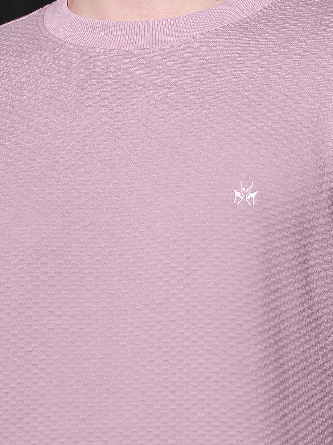 Contemporary Amethyst Purple Jacquard Sweatshirt