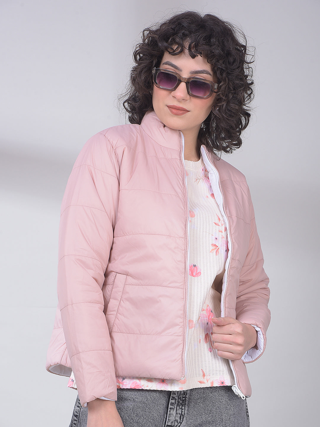 Pink Reversible Puffer Jacket