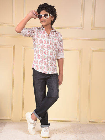 Brown Printed Shirt