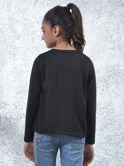 Sophisticated Black Knitted T-Shirt