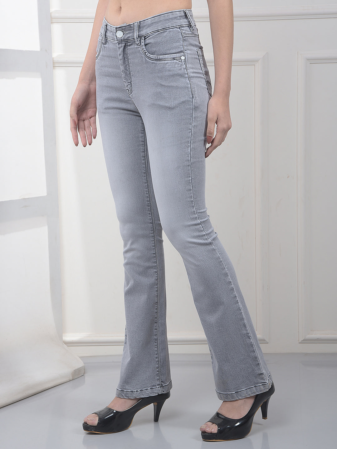 Smoke Grey Bootcut Jeans