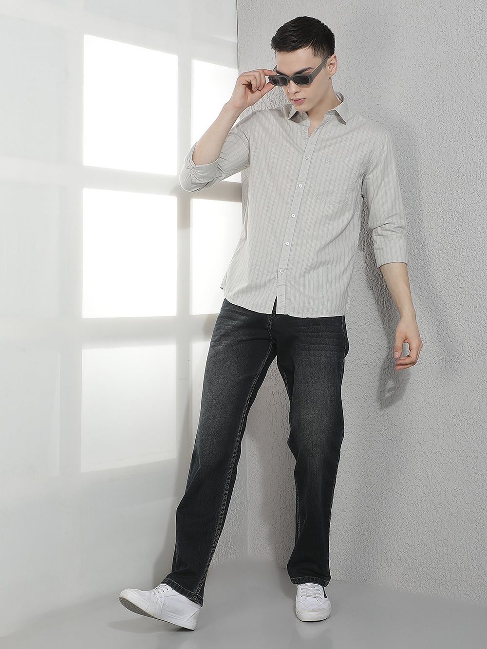 Grey Striped Shirt