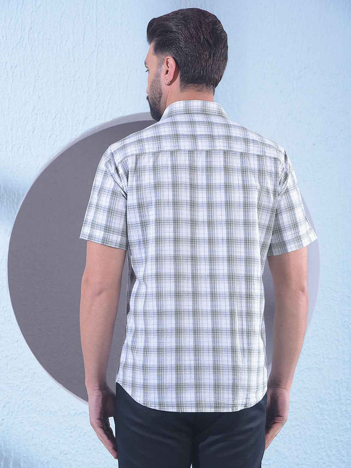 Green 100% Cotton Checked Shirt