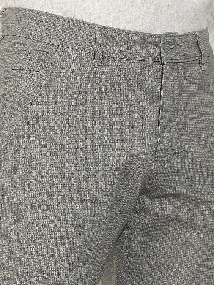 Grey Checked Trousers